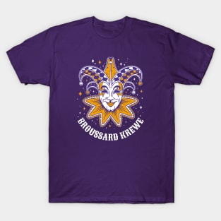 Broussard Krewe Colorful Mardi Gras T-Shirt